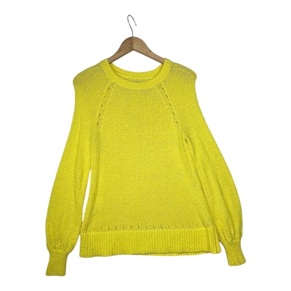 LOFT Crewneck Pullover‎ Sweater size Small Yellow